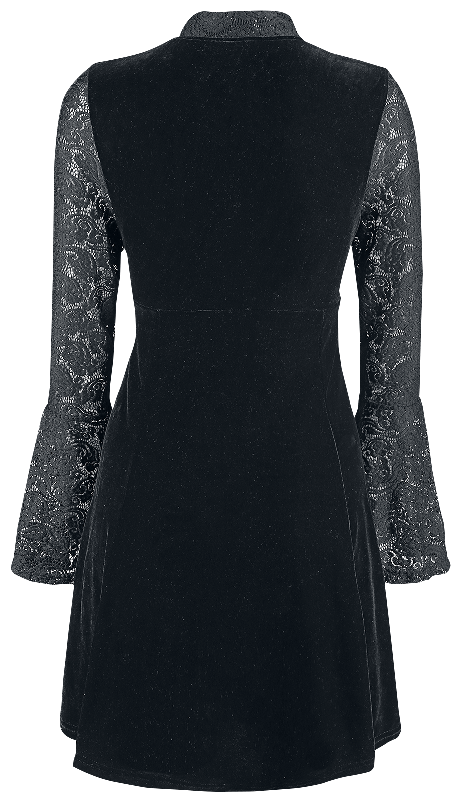 Robe courte Rockabilly de Banned Alternative - Velours & Dentelle - XS à 4XL - pour Femme - noir - Banned Alternative - View 2