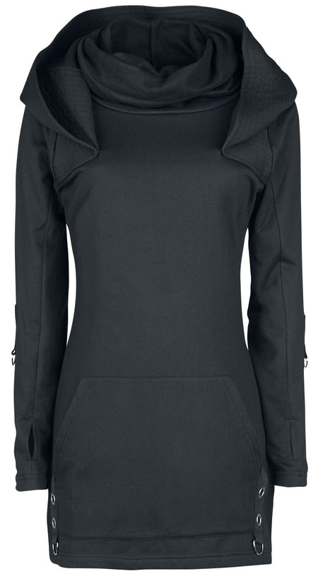 Sweat-shirt à capuche Gothic de Poizen Industries - Haut Siego - S à 4XL - pour Femme - noir - Poizen Industries
