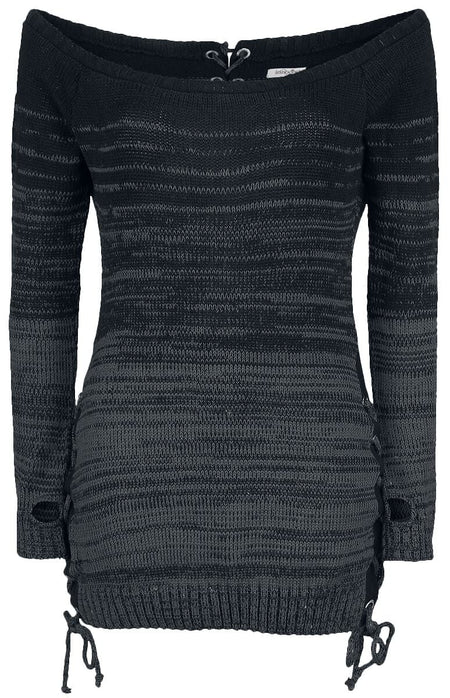 Pull tricoté Gothic de Innocent - Débardeur Thena - S à 3XL - pour Femme - noir/gris - innocent