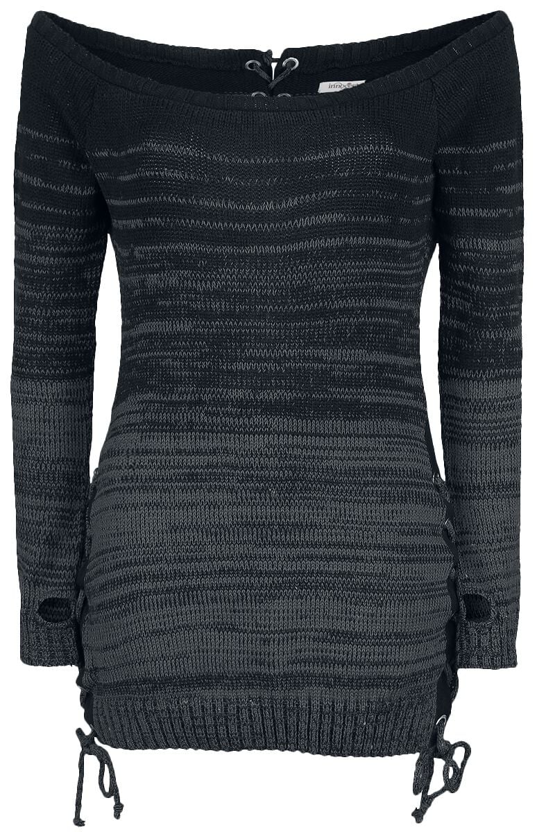 Pull tricoté Gothic de Innocent - Débardeur Thena - S à 3XL - pour Femme - noir/gris - innocent