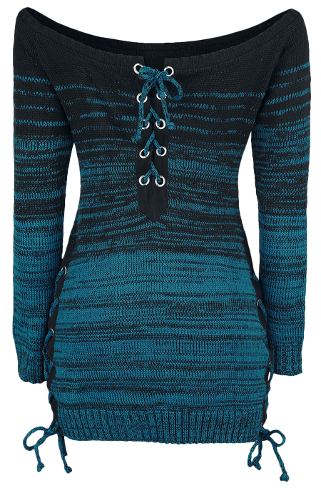 Pull tricoté Gothic de Innocent - Débardeur Thena - S à 4XL - pour Femme - noir/bleu - innocent - View 2