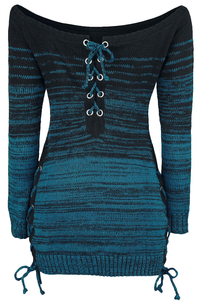 Pull tricoté Gothic de Innocent - Débardeur Thena - S à 4XL - pour Femme - noir/bleu - innocent - View 2