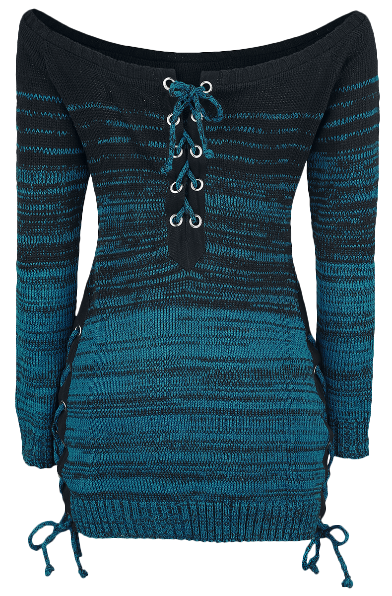 Pull tricoté Gothic de Innocent - Débardeur Thena - S à 4XL - pour Femme - noir/bleu - innocent - View 2