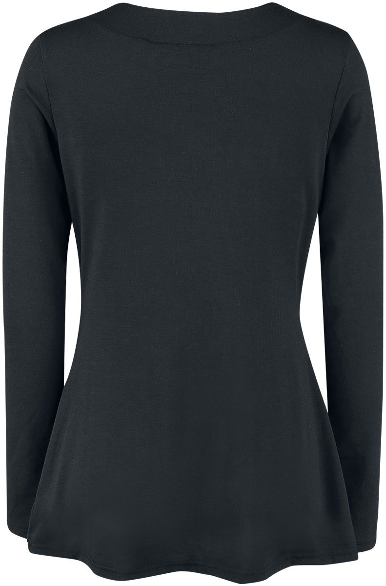 T-shirt manches longues Gothic de Poizen Industries - Haut Reef - S à XL - pour Femme - noir - Poizen Industries - View 2
