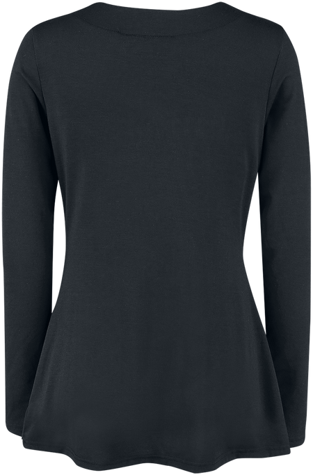 T-shirt manches longues Gothic de Poizen Industries - Haut Reef - S à XL - pour Femme - noir - Poizen Industries - View 2