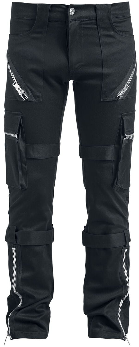 Pantalon en toile Gothic de Vixxsin - Pantalon Carsten - W30L32 à W38L34 - pour Homme - noir - Vixxsin