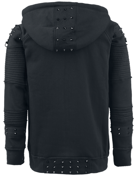 Sweat-shirt zippé à capuche Gothic de Vixxsin - Sweat Zippé À Capuche Black Chrome - S à XXL - pour Homme - noir - Vixxsin - View 2