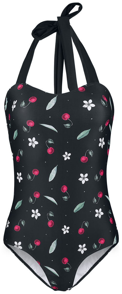 Maillots de bain Rockabilly de Pussy Deluxe - Maillot De Bain Cherry Blossom - XS à XXL - pour Femme - multicolore - Pussy Deluxe - View 2