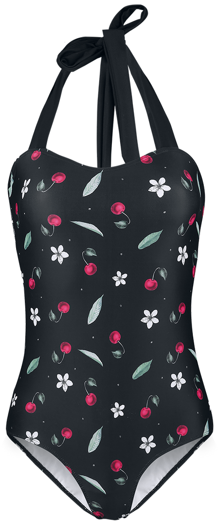 Maillots de bain Rockabilly de Pussy Deluxe - Maillot De Bain Cherry Blossom - XS à XXL - pour Femme - multicolore - Pussy Deluxe - View 2