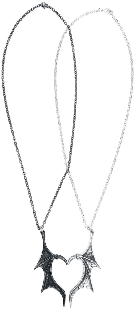Collier Gothic de Alchemy Gothic - Demon Wings Sweetheart - pour Unisexe - noir/argent - Alchemy Gothic - View 2