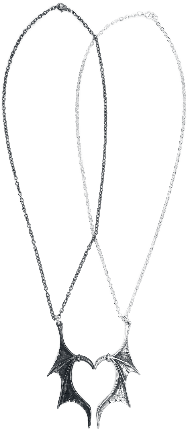 Collier Gothic de Alchemy Gothic - Demon Wings Sweetheart - pour Unisexe - noir/argent - Alchemy Gothic - View 2