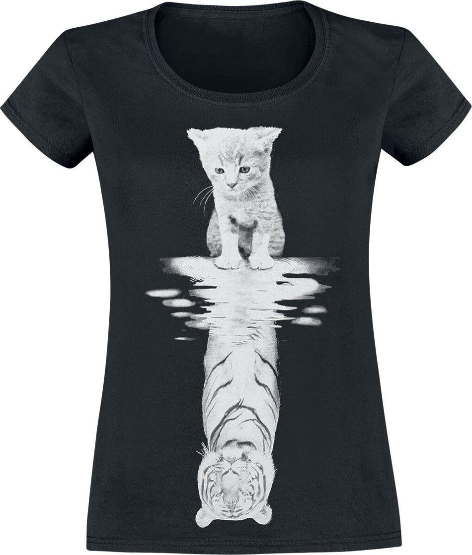 T-Shirt Manches courtes Fun de Tierisch - Believe In Yourself - S à XXL - pour Femme - noir - Tierisch