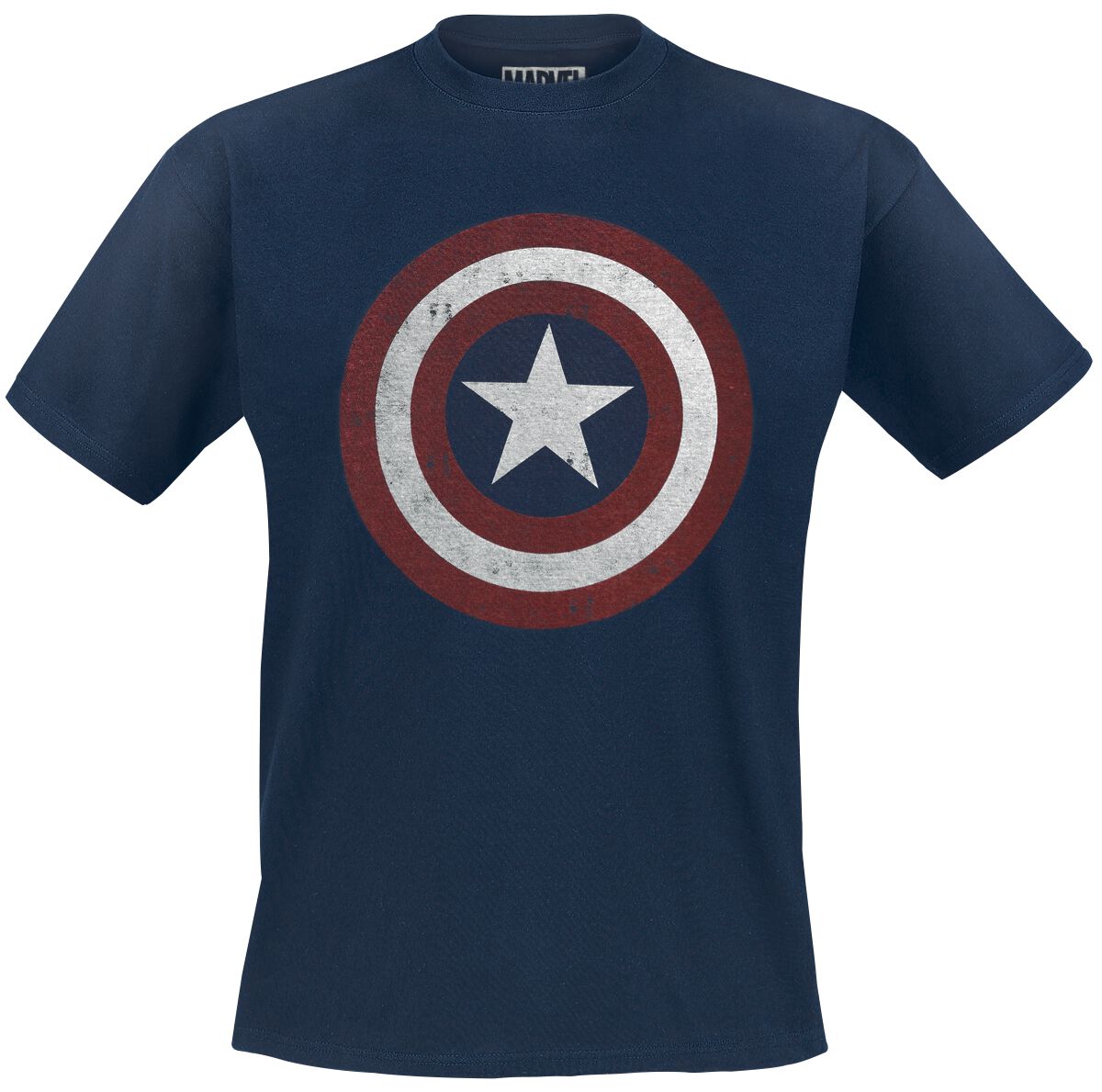 T-Shirt Manches courtes  de Captain America - Logo Bouclier - M à XXL - pour Homme - marine - Captain America