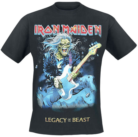 T-Shirt Manches courtes  de Iron Maiden - Eddie On Bass - S à XXL - pour Homme - noir - Iron Maiden