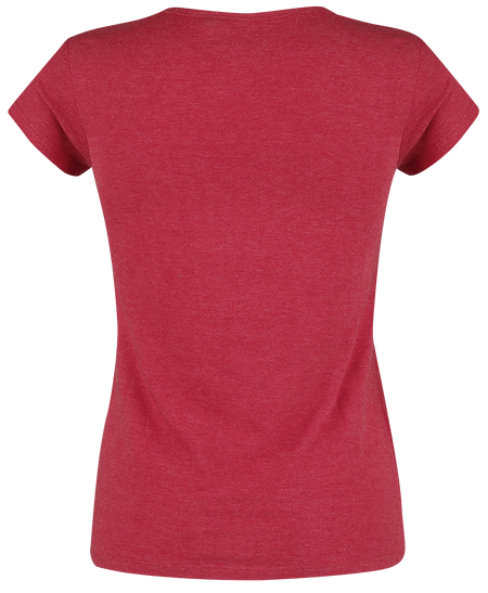 T-Shirt Manches courtes Disney de Mickey & Minnie Mouse - Original - S à XL - pour Femme - rouge chiné - Mickey & Minnie Mouse - View 2