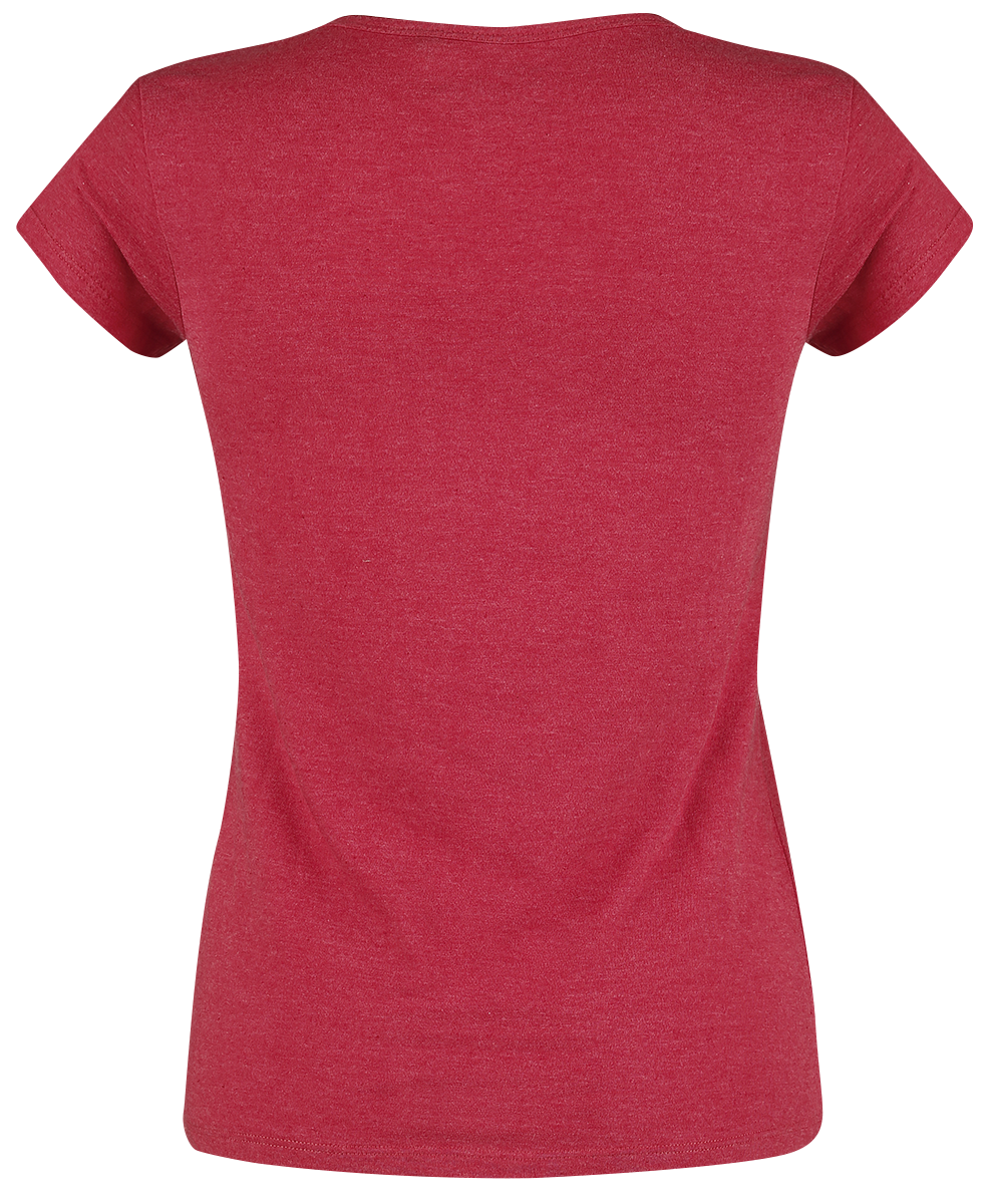 T-Shirt Manches courtes Disney de Mickey & Minnie Mouse - Original - S à XL - pour Femme - rouge chiné - Mickey & Minnie Mouse - View 2