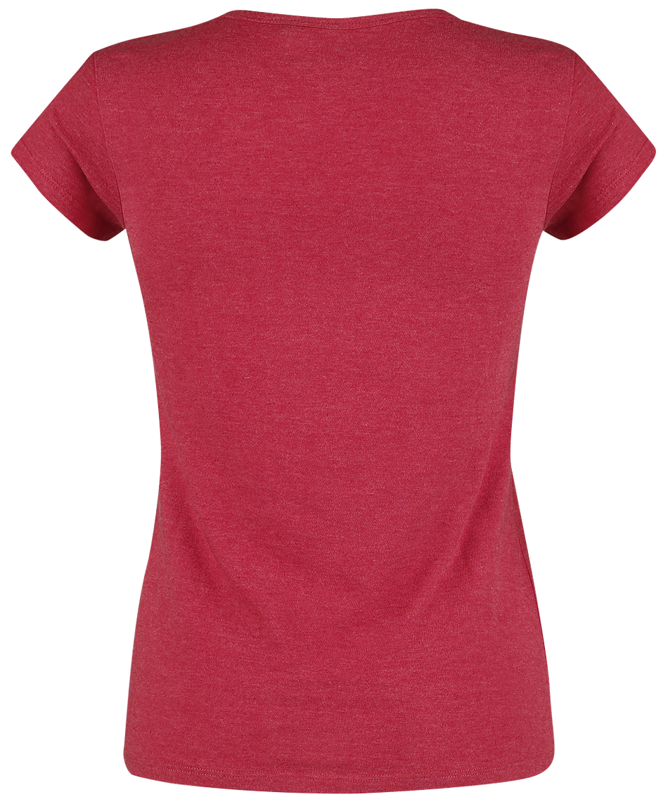 T-Shirt Manches courtes Disney de Mickey & Minnie Mouse - Original - S à XL - pour Femme - rouge chiné - Mickey & Minnie Mouse - View 2