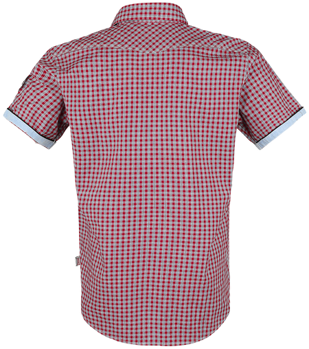 Chemise manches courtes  de Lonsdale London - Berny - S à 3XL - pour Homme - rouge - Lonsdale London - View 2