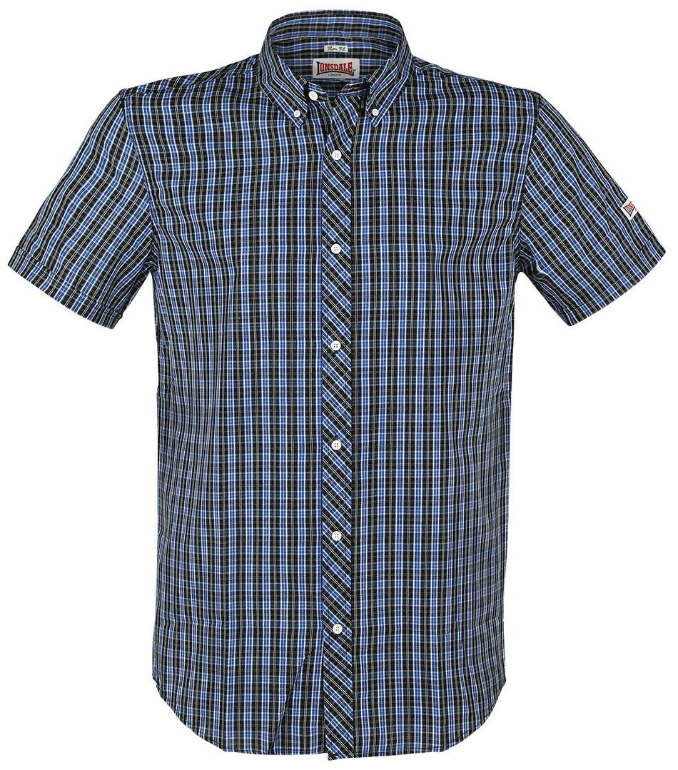 Chemise manches courtes  de Lonsdale London - Brixworth - S à 3XL - pour Homme - bleu - Lonsdale London