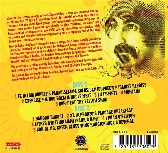 Live In Australia Radio Broadcast Sydney 1973 - Front Cover