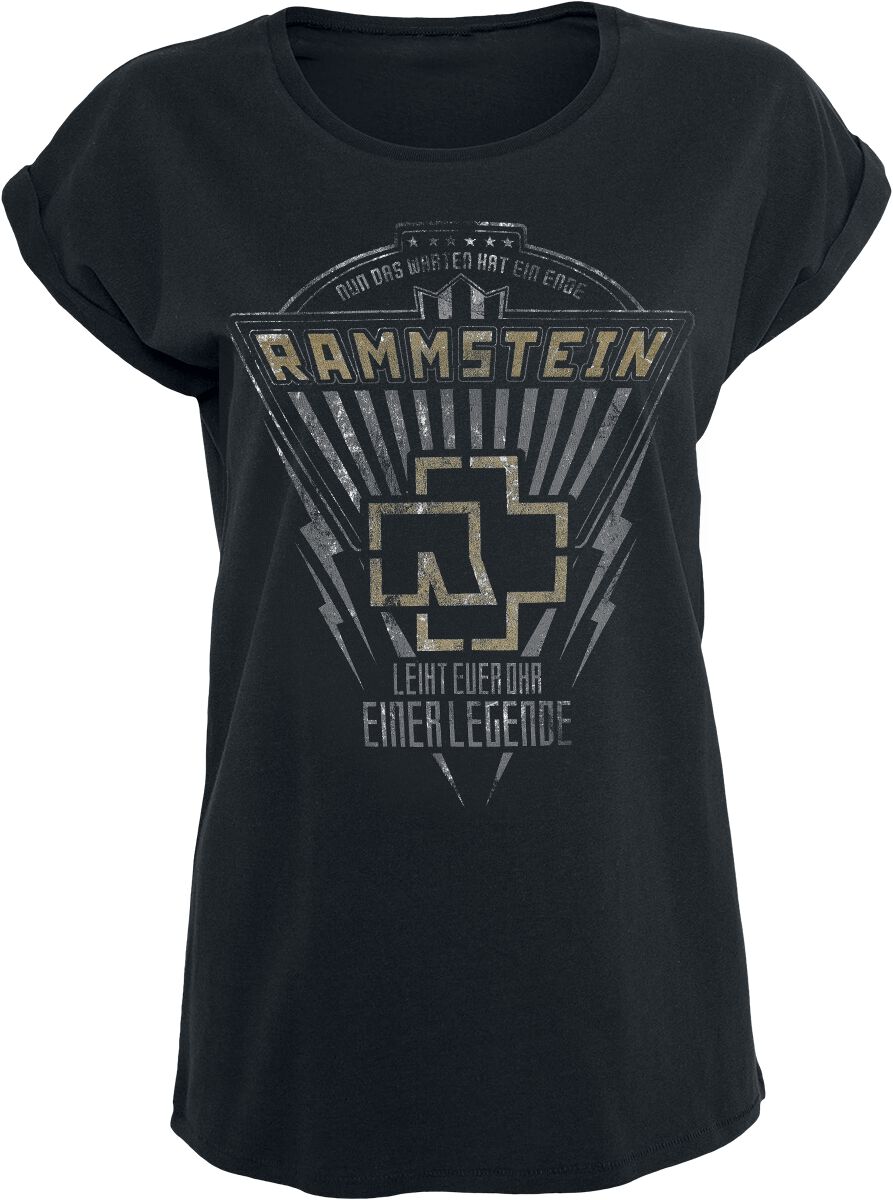 T-Shirt Manches courtes  de Rammstein - Legende - S à 3XL - pour Femme - noir - Rammstein