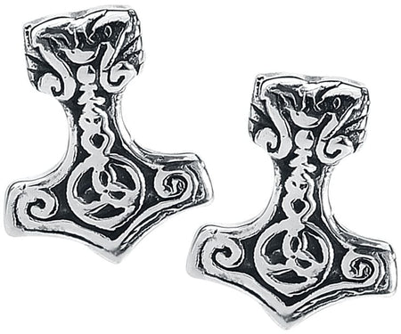 Set de boucles d'oreilles  de etNox hard and heavy - Marteau De Thor - pour Femme - couleur argent - etNox hard and heavy