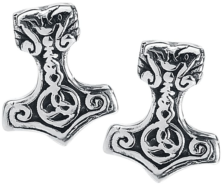 Set de boucles d'oreilles  de etNox hard and heavy - Marteau De Thor - pour Femme - couleur argent - etNox hard and heavy