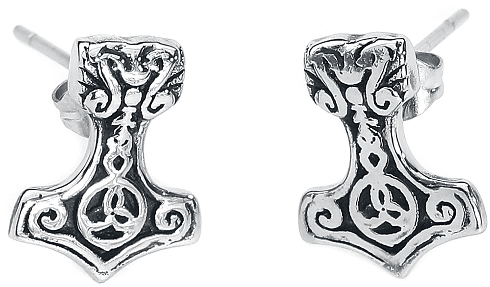 Set de boucles d'oreilles  de etNox hard and heavy - Marteau De Thor - pour Femme - couleur argent - etNox hard and heavy - View 2