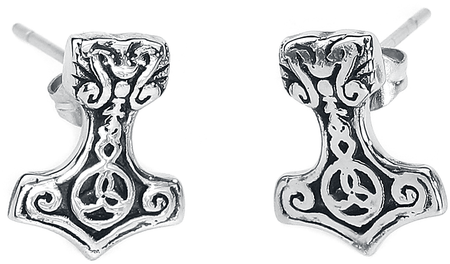 Set de boucles d'oreilles  de etNox hard and heavy - Marteau De Thor - pour Femme - couleur argent - etNox hard and heavy - View 2