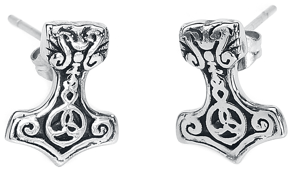 Set de boucles d'oreilles  de etNox hard and heavy - Marteau De Thor - pour Femme - couleur argent - etNox hard and heavy - View 2