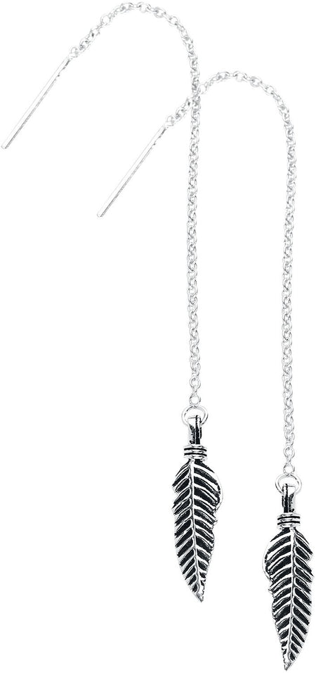 Boucles d'oreilles  de etNox - Plume - pour Femme - couleur argent - etNox