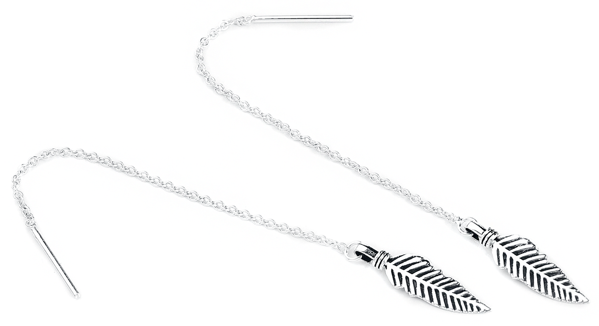 Boucles d'oreilles  de etNox - Plume - pour Femme - couleur argent - etNox - View 2