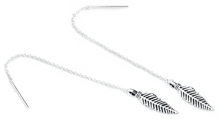 Boucles d'oreilles  de etNox - Plume - pour Femme - couleur argent - etNox - View 2