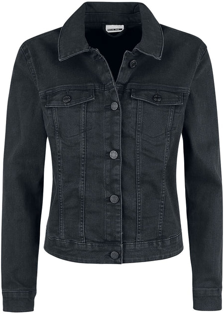 Veste en Jean  de Noisy May - Veste En Jean Délavée Noire Debra - XS à XXL - pour Femme - noir - Noisy May