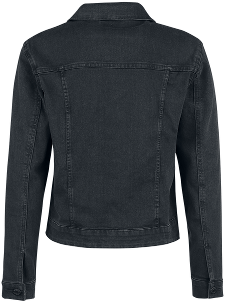Veste en Jean  de Noisy May - Veste En Jean Délavée Noire Debra - XS à XXL - pour Femme - noir - Noisy May - View 2