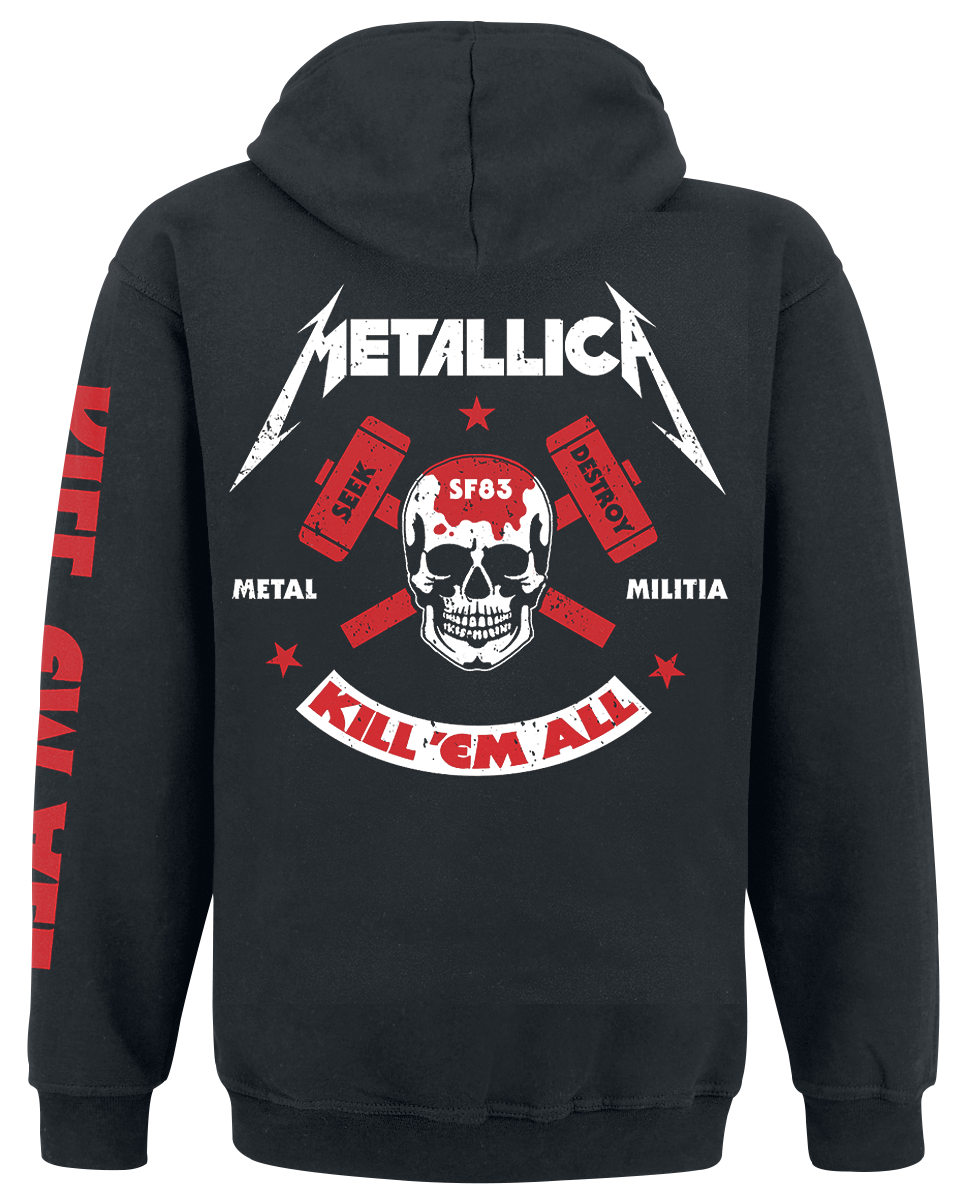 Sweat-shirt à capuche  de Metallica - Kill 'Em All - Skull - S à 3XL - pour Homme - noir - metallica - View 2