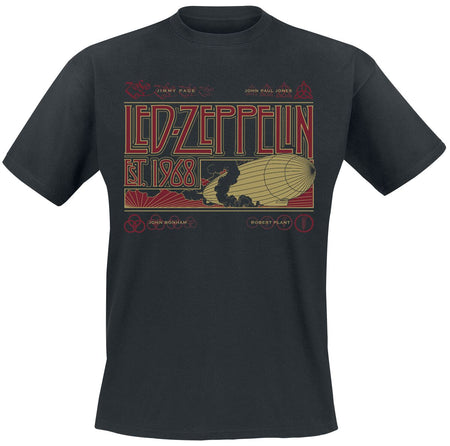 T-Shirt Manches courtes  de Led Zeppelin - Zeppelin & Smoke - M à 3XL - pour Homme - noir - Led Zeppelin