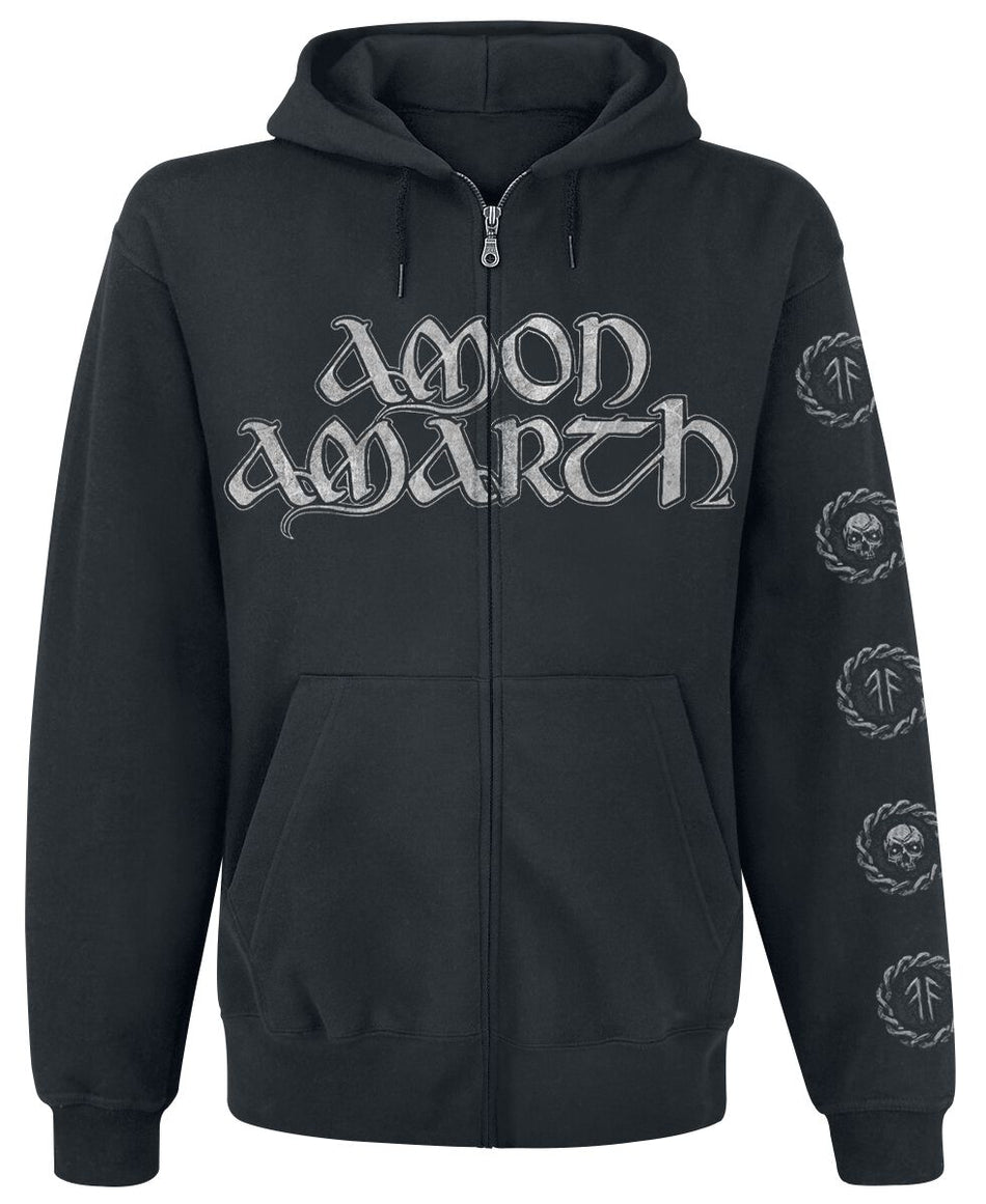 Sweat-shirt zippé à capuche  de Amon Amarth - Skullship - S à 5XL - pour Homme - noir - Amon Amarth