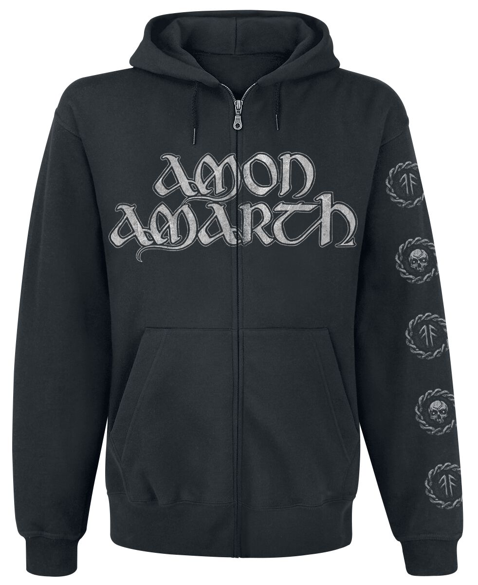 Sweat-shirt zippé à capuche  de Amon Amarth - Skullship - S à 3XL - pour Homme - noir - Amon Amarth