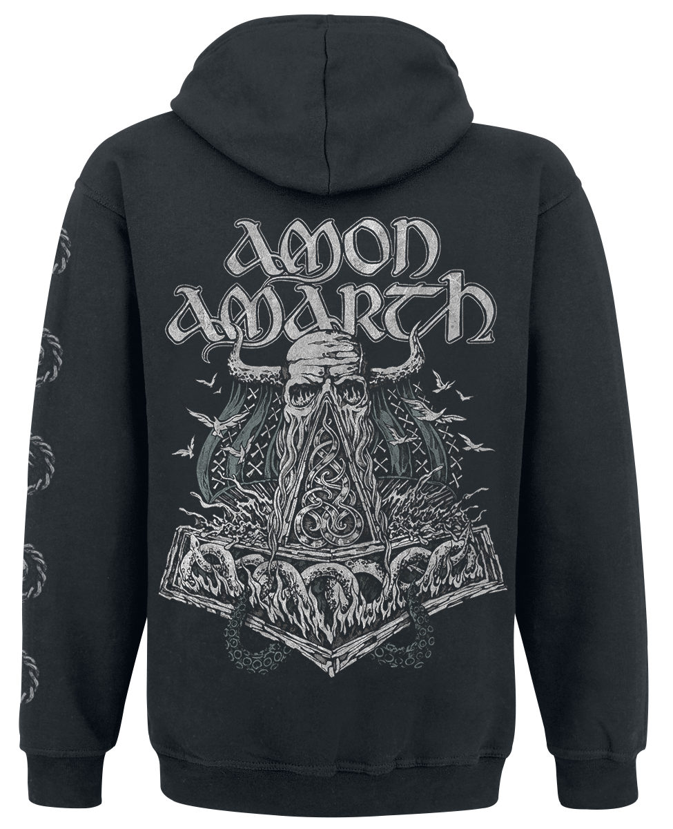 Sweat-shirt zippé à capuche  de Amon Amarth - Skullship - S à 5XL - pour Homme - noir - Amon Amarth - View 2