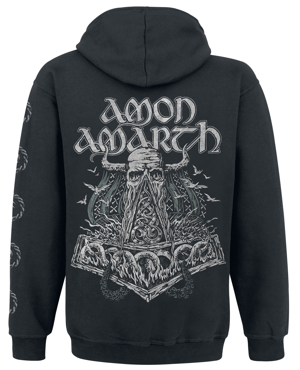 Sweat-shirt zippé à capuche  de Amon Amarth - Skullship - S à M - pour Homme - noir - Amon Amarth - View 2