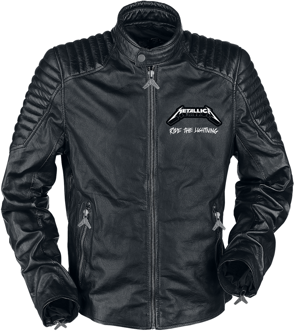 Veste en cuir  de Metallica - Ride The Lightning - M à XXL - pour Homme - noir - metallica