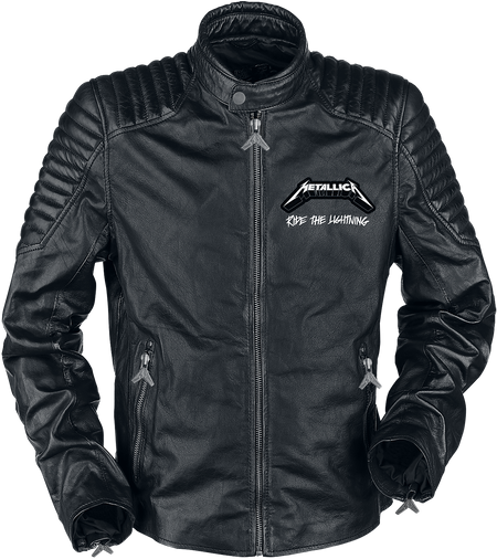 Veste en cuir  de Metallica - Ride The Lightning - M à 3XL - pour Homme - noir - metallica