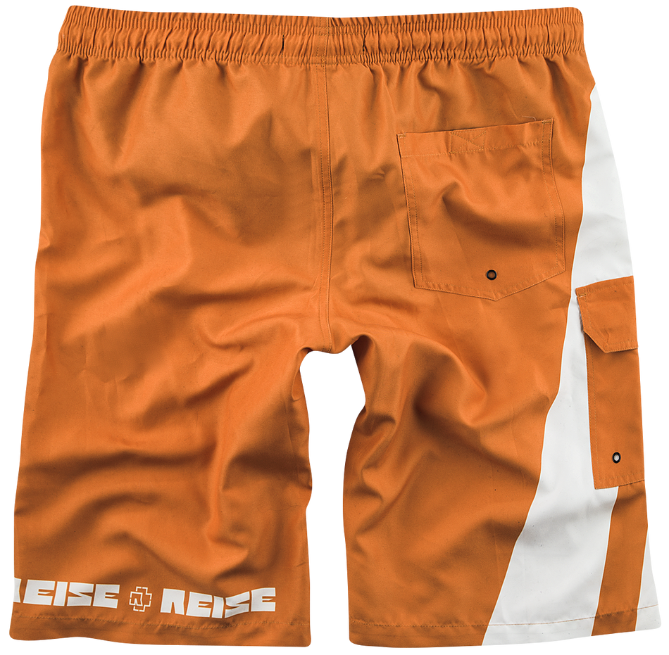 Short de bain  de Rammstein - Reise, Reise - M à 3XL - pour Homme - orange/blanc - Rammstein - View 2
