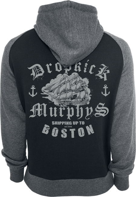 Sweat-shirt à capuche  de Dropkick Murphys - Shipping Up To Boston - S à XXL - pour Homme - noir/gris - Dropkick Murphys - View 2