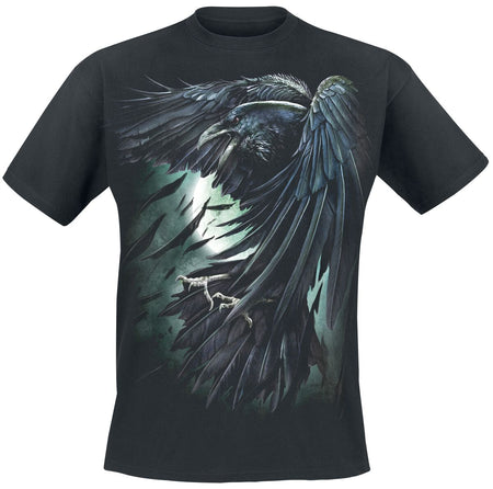 T-Shirt Manches courtes Gothic de Spiral - Shadow Raven - S à XL - pour Homme - noir - Spiral
