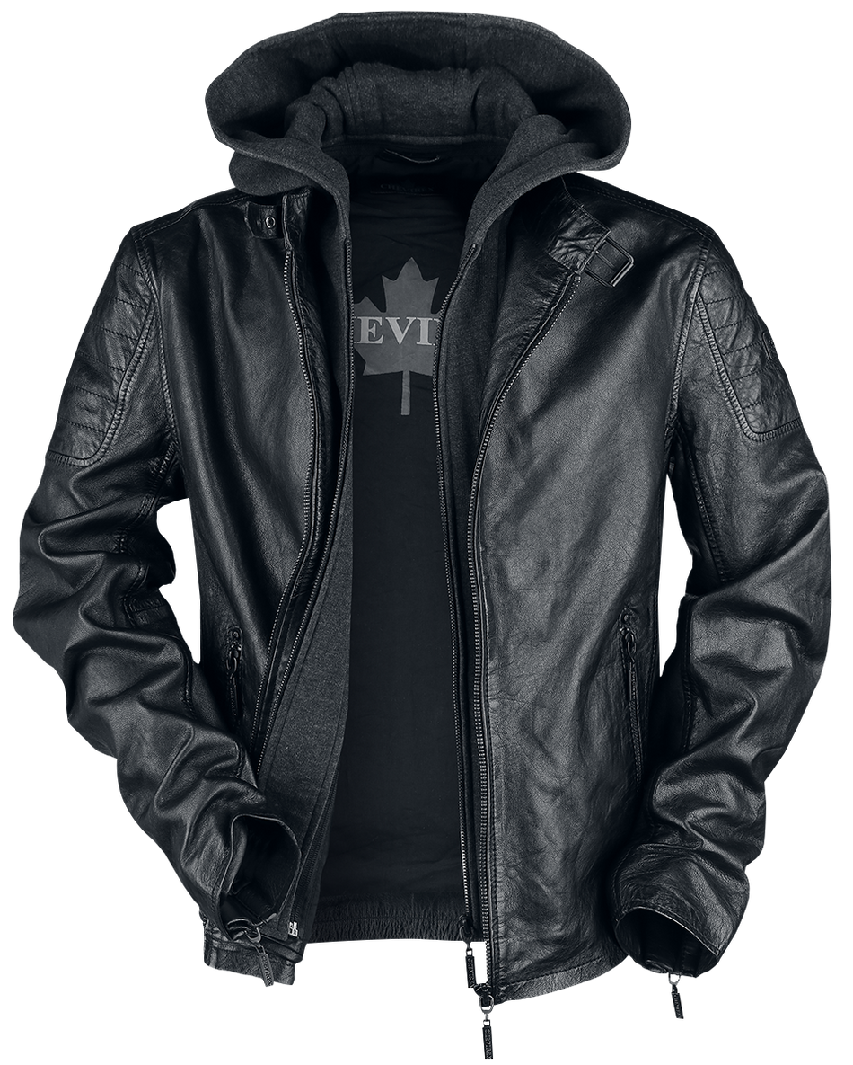 Veste en cuir  de Chevirex - Taro LEGV - S à 3XL - pour Homme - noir - Chevirex - View 2
