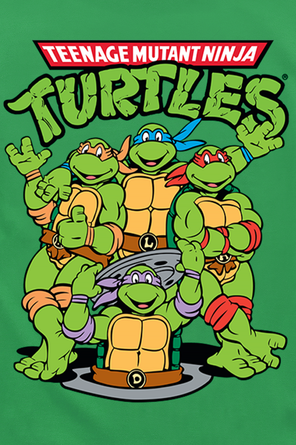 T-shirt  de Les Tortues Ninja - Enfants - Groupe - 104 à 152 - pour filles & garçonse - vert - Les Tortues Ninja - View 2