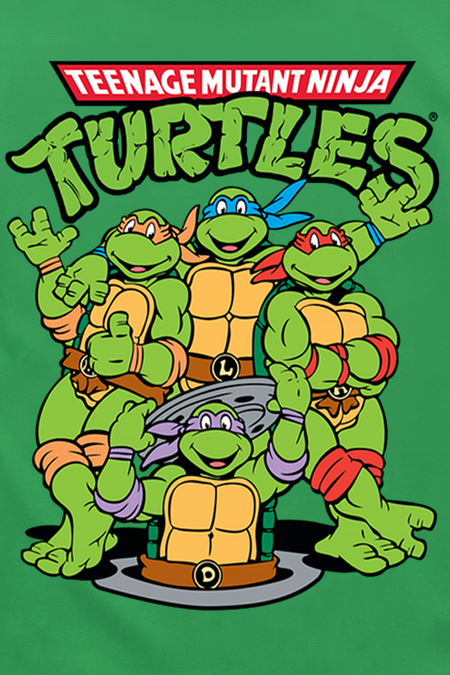 T-shirt  de Les Tortues Ninja - Enfants - Groupe - 104 à 152 - pour filles & garçonse - vert - Les Tortues Ninja - View 2