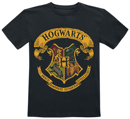 T-shirt  de Harry Potter - Enfants - Blason Poudlard - 104 à 164 - pour filles & garçonse - noir - Harry Potter
